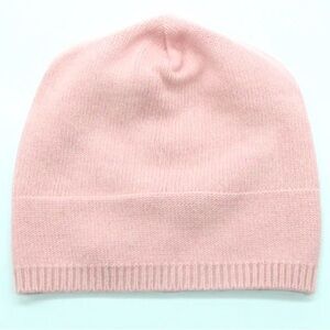 Portolano 9” 100% cashmere Slouchy Hat beanie plain jersey reverse knit neutral